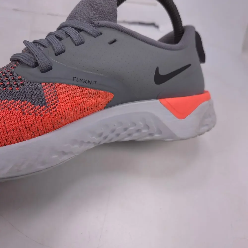 Nike Odyssey React Flyknit 2 Athletic Running Shoe Womens Size 8 AH1016-004 Gray